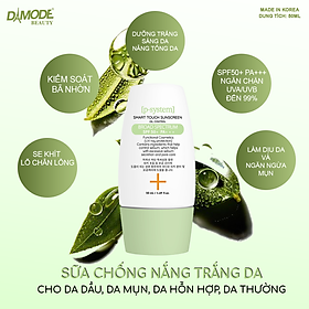 Kem đi nắng trắng da cho da mụn da dầu da hỗn hợp SMART TOUCH SUNSCREEN OIL CONTROL chai 50ml