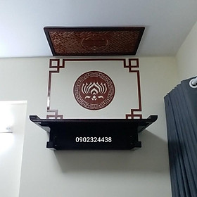 Mua Bàn thờ gỗ sồi treo tường chung cư giá rẻ ở Hải Phòng size 80-48 cm  giao đầy đủ như hình