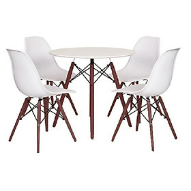 Mua Bộ Bàn Tròn AN_Prada Trắng 4 Ghế Eames