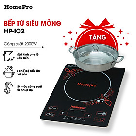 Mua Bếp Điện Từ Siêu Mỏng Homepro ThaiLand HP-IC2 Hàng Chính Hãng Tặng Kèm Nồi