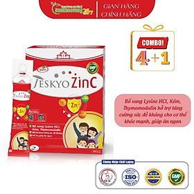 Siro JeskyoZinc bổ sung kẽm hỗ trợ tăng sức đề kháng cho cơ thể khỏe mạnh, giúp ăn ngon - hộp 20 gói x 10ml