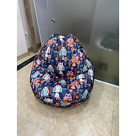 Mua Ghế lười hạt xốp  size L  hình cú  Vải thô hàn  có xốp sẵn  hàng 2 lớp