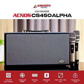 Mua Loa Karaoke Acnos CS450 Alpha - Tổng Công Suất 150W - Kèm 2 Micro Không Dây UHF - Hàng Chính Hãng