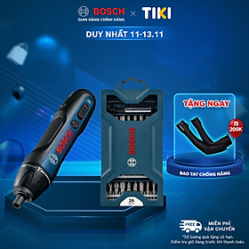 Mua Combo Máy vặn vít dùng pin Bosch GO GEN 2 (2 mũi vít) + Bộ mũi tua vít đa năng Bosch 25 món (xanh dương)