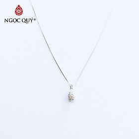 Dây chuyền bạc mặt giọt nước họa tiết hoa văn - Ngọc Quý Gemstones