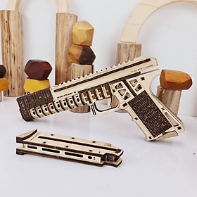 Mô hình lắp ghép gỗ - Desert Eagle - Lục Bạc