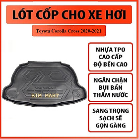 Lót cốp dành cho xe Toyota Corolla Cross 2020-2021 không mùi, chất liệu TPO cao cấp