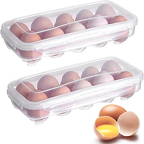 Hộp đựng trứng 2 cái, hộp nhựa đựng trứng, hộp đựng trứng tủ lạnh, hộp đựng trứng xếp chồng, hộp đựng trứng di động có nắp đậy 10 quả
