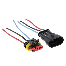 Car HID Electrical Wire Plug W/ 14AWG Cable Wire Harness Clips