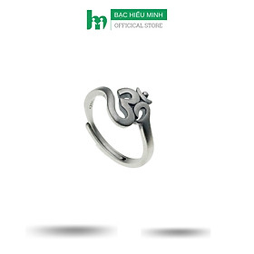 Nhẫn Nữ Bạc Thái 925 Chữ Om Mani Padme Hum Bạc Hiểu Minh NU491