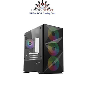 Mua Vỏ Case Máy Tính VSP Gaming Mid Tower B709 4F - Case mATX  Mặt trước lưới  hông kính cường lực - Hàng Chính Hãng