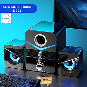 Mua Loa vi tính để bàn MC D221 SUPER BASS cực đã  có LED  dòng loa máy tính cao cấp cho laptop  pc  điện thoại