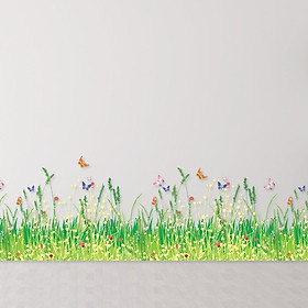 Mua Decal dán chân tường Hoa liti AmyShop DCT002 - 2 bộ ( 35 x 200 cm)