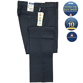 Viettien - Quần tây nam màu xám xanh 1R4161 dáng regular fit mới không ôm sát cũng không rộng lắm