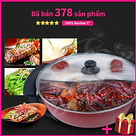 Mua Nồi Lẩu Điện FREESHIP Nồi Lẩu Đa Năng 2 Ngăn Chống Dính  Sôi Nhanh  Siêu Tiện Dụng -GD160