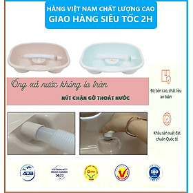 Chậu Gội Đầu Tại Gường Cho Người Già , Bà Bầu , Trẻ Nhỏ Nhựa Việt Nhật , Chậu Gội Đầu Nhựa Nguyên Sinh Đảm Bảo An Toàn Cho Bà Bầu Và Trẻ Em - Hàng Việt Nam ( Tặng kèm 5 khăn lau pakasa) - HỒNG