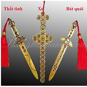 Mua Thanh Kiếm  Gươm Đồng 3 mẫu (Đồng xu  Thất Tinh  Bát Quái)(trừ tà  trấn trạch  bình an  ....)