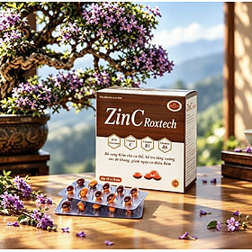 Zin C Roxtech Nâu, ND, Hộp 100 viên, Bổ sung kẽm, tăng cường sức đề kháng