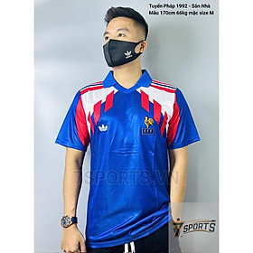 Áo Bóng Đá Retro Tuyển Pháp 1988 - Sân Nhà bản cao cấp vải Cotton Polyester