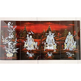 Mua Bộ tranh Phúc - Lộc - Thọ bộ ghép 4 tấm cẩn ốc nổi thích hợp trang trí  làm quà tặng ý nghĩa
