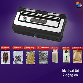 Máy hút chân không VS-86 hút mọi loại túi, tích hợp hàn thông minh, hút khô và hút ướt dễ dàng với 2 bình nước thải, sử dụng 2 motor hút mạnh mẽ, hút và thổi phồng tiện lợi, hàng chính hãng