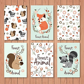 Mua Bộ 6 tranh canvas Forest Animal - không khung viền