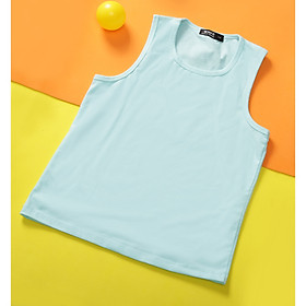 Combo 5 áo 3 lỗ trẻ em - cotton thiên nhiên  màu xanh nhạt
