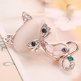 2-6pack Women Crystal Brooch Pin Rhinestone Bridal Corsage Clip Buckle Gift Cat