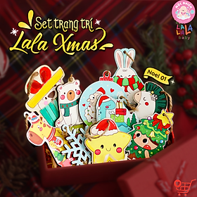 Đồ Chơi Tô Màu Gỗ Noel LalaXmas - Bộ Kit DIY Tự Vẽ và Làm Đồ Trang Trí Giáng Sinh - Lalala Baby