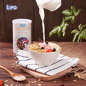 Thùng 24 hộp Granola Lipo 300g ngũ cốc dinh dưỡng ăn liền mix hạt