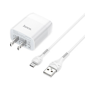 Hình ảnh Bộ Adapter Sạc Kèm Cáp Sạc C73 Micro Hoco - Hàng Chính Hãng