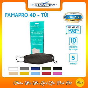 [THÙNG - FAMAPRO 4D] - Khẩu trang y tế kháng khuẩn cao cấp Famapro 4D tiêu chuẩn KF94 (500 cái/ thùng)