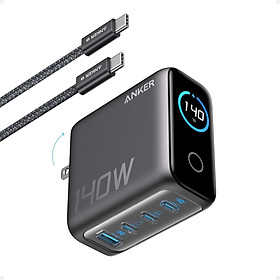 Mua Củ sạc Anker Zolo 3C1A 140W (with USB-C Cable) Xám đen (Dark Gray) B2697 - Hàng Chính Hãng