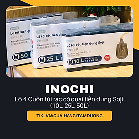 Lô 4 cuộn túi rác tiện dụng Inochi Soji (10L-25L-50L) - 10L