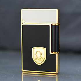 Mua Vỏ hộp quẹt bật lửa ga đá sơn mài đen viền vàng D-199V
