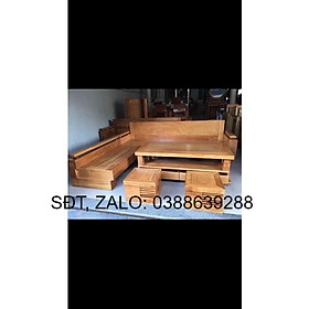 Mua Bộ bàn ghế sofa gỗ sồi Mỹ phòng khách giá thật