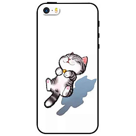 Ốp lưng in cho Iphone 5/5s/5se Mẫu Mèo Sọc