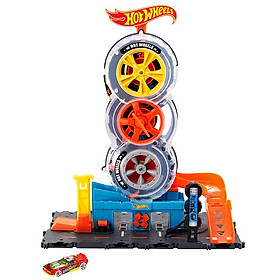 Đồ Chơi HOT WHEELS Trạm Vận Chuyển 3 Lốp Xe Xoay Vòng HDP02