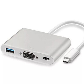 Mua Bộ chuyển Type C ra VGA + USB 3.0 + Type C