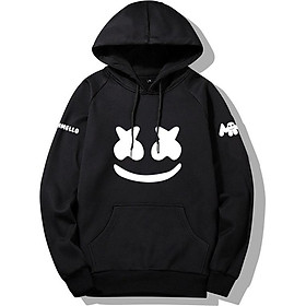 Hình thật - Áo Hoodie Nam DJ MarshMello vải nỉ ấm áp, cản gió hiệu quả cho mùa đông