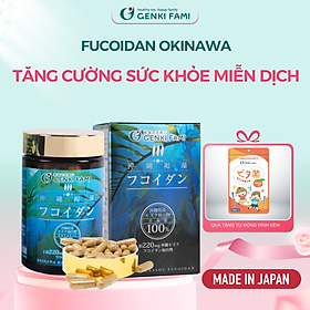 Fucoidan Genki Fami Nhật Bản, Tăng Cường Đề Kháng, Miễn Dịch, Hỗ Trợ Ngăn Ngừa Ung Bướu Hộp 150 viên