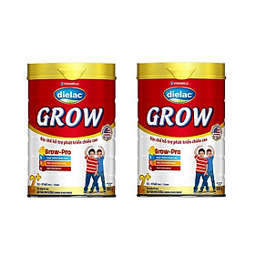 BỘ 2 LON SỮA BỘT VINAMILK DIELAC GROW 2+ 900G (CHO TRẺ TỪ 2 - 10 TUỔI)