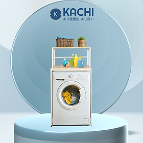 Kệ máy giặt mặt gỗ chân sắt Kachi MK287 - Hàng chính hãng