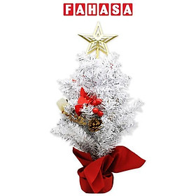 Mua Cây Thông Mini Trang Trí Noel 50 cm - Chaang Chiia LP-T20-WSD - Màu Trắng Bạc