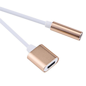 Cáp Chuyển Đổi 2 Trong 1 Chia Cổng Sạc Và Giắc Tai Nghe 3.5mm Cho iPhone 7