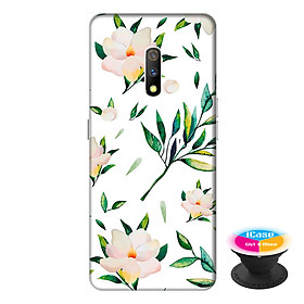 Ốp lưng dành cho điện thoại Realme X hình Hoa Xanh - tặng kèm giá đỡ điện thoại iCase xinh xắn - Hàng chính hãng