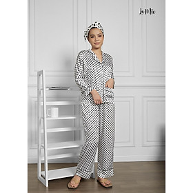 Đồ Bộ Nữ Mặc Nhà Pijama Dài Lụa Hàn Maxivic, La Mộc - MM112115