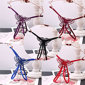 Quần lót nữ lọt khe hình cánh bướm 4 dây đính hạt cb4d02 freesize dưới 60kg