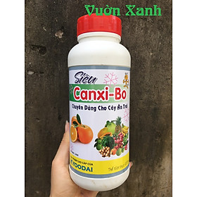 Phân bón lá siêu Canxi- Bo chai 1L chống rụng hoa, trái non, nứt trái, thối trái