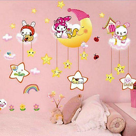 Mua Decal dán tường thỏ ngọc yêu trăng - HP117